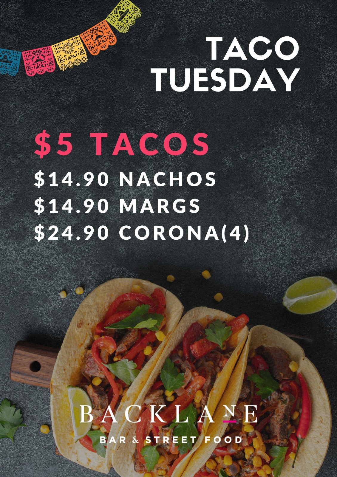 Taco Tuesday in Mooloolaba just got a whole lot tastier at Backlane Bar and Street Food.